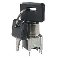 NKK Switches SK14EG13 Keylock Switches SP3T ON-ON-ON 0.4VA PROCESS SEALED