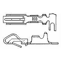 AMP Connectors - TE Connectivity 61668-2 Contacts TWIN LEAF CONT 24-18 PHBZ/SN