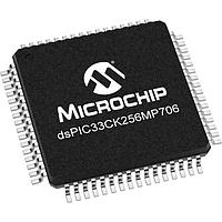 Microchip Technology dsPIC33CK256MP706-I/PT Digital Signal Processors & Controllers - DSP, DSC 16 Bit DSC, Single Core, 256K Flash, 128K RAM, 100MHz, 64Pin, CAN