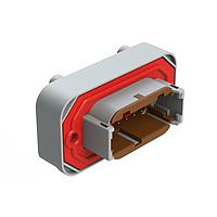 Amphenol SINE Systems ATM15-12PD-BM02 Connectors Str Flng Mnt PCB Rcp 12POS Gry Gld Cont D