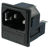 Qualtek Electronics 723A-30/63 Inlets FUSE C14 SNAP 6.3MM