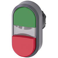 SIEMENS A6X30138916 Flat/Raised Button TWIN PUSHBUTTON. GREEN. RED