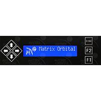 Matrix Orbital BLK202A-S-WB PC Bay Inserts, LCD Characters 20x2 Wht Txt Blu B/G Key w/ Mnt Sl Brkt