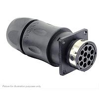 Eaton Souriau-Sunbank UTGX0JC1412SW Receptacles Square flange receptacle, with cable gland backshell, for 12 female contacts, IP68/69K, keying W