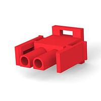 AMP Connectors - TE Connectivity 1-480698-2 Plug Housings PLUG HOUSE 2 POS RED UL94V-2