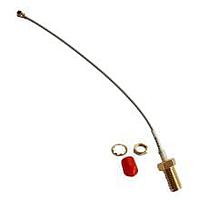 Siretta ASMG010ZN113S17 RF Cable Assemblies uFL TO SMA FEMALE BULKHEAD (RP) 100MM 1.13 CABLE