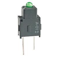 NKK Switches A01PF LED STRAIGHT PC GREEN LED