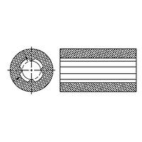 BIVAR SRS-1-345 Self Retaining Self Retaining PVC Screw Spacer, 0.345 in. Length, 0.25 OD, 0.142 ID, #4 Screw Size, Grey.