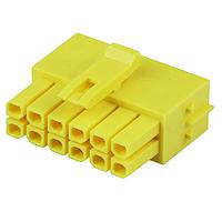 Molex 206461-0804 Receptacle Housing Micro-Fit+ Versa Color Rec Housing Dual Row 8 Ckts GloWire Ylw