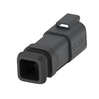 DEUTSCH - TE Connectivity 934444501 Connectors 6CCT BLACK RECEP W/SMALL SEAL & HS