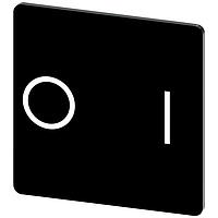 SIEMENS 3SU19000AE160QG0 Labeling Plate, O I INSCR. LABEL,BLK 27 X 27MM, SYMBOL: O I