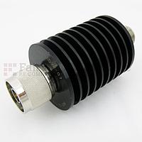 Fairview  SA3N10W-01 1 dB Fixed Attenuator N Male To N Female Up To 3 GHz Rated To 10 Watts With Black Aluminum Heatsink Body