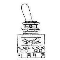 Honeywell 66AT22-7 Toggle Switches Toggle SW 6PDT 3POS H58 TERM STD LVR