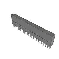 Samtec ESW-125-23-L-D Stackthrough .100" Elevated Socket Strip