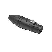 Amphenol Audio AXX3FB XLR Connectors 3 Pole XLR Female Cable Connector, Standard Plating, Black Finish