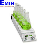 Benchmark MSH-5 5-position hotplate stirrer, digital (35-120°C, 150-2000rpm, White ceramic top plate)