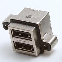 Amphenol Commercial Products MUSB-C511-00 USB Type A Connectors USB RECPT;VERT PCB MNT;STACKED #4-40