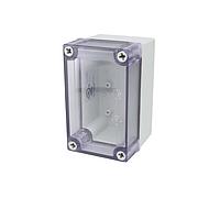 Bud Industries PIP-11763-C Commercial Enclosures PC+10% Fiberglass Box with Captive Screws and Clear Cover (5.1 X 3.2 X 3.4 In)