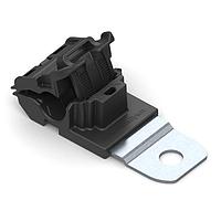 HellermannTyton 151-01912 Ratchet Clamp Ratchet P-Clamp, 0.24 - 0.54" Bundle Dia, 180 Short, 0.33" Hole Dia, PA66HIRHSUV/SS304, Black, 300/ctn