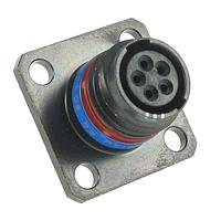 Eaton Souriau-Sunbank 8DA003Z05SN Receptacles 5P Socket Recpt Sz 3 Threaded Sq Flange