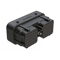 Amphenol SINE Systems ARC26-50S01 Automotive Connectors 50 Position Plug, Size 20 Socket Contacts, Jackscrew, Bonded Front Seal, Keyed 01, Black