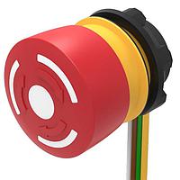 EAO 84-5330.0040 Safety Switches E-Stop Pushbutton, 1NC+1NO, non illuminated, cable 300mm, green indication ring