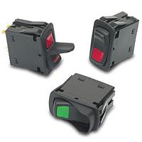Carling Technologies L28D1EXX1-A7900-000-XDAY1 Rocker Switches Sealed  Double Pole (ON) OFF (ON) 20A 12V .250 (6.4mm) TAB (QC) 1 Independent Lamp, Custom LED, Actuator, Lens
