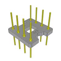 Samtec ACRK-22-03-G-T-C-P-1 Connector Kits AccliMate IP68 Sealed Circular Receptacle Panel Assembly, 22 mm Shell, Field Termination Kit