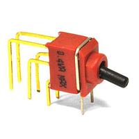 E-Switch 200UDP3T1A1M7RE Toggle Switches TOGGLE, DPDT, On-Off-On, Through Hole, Right Angle, Vertical, IP67