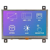 Riverdi SM-RVT43ALBFWR00 TFT LCD Displays 4.3", EVE3, frame, RTP, air bond