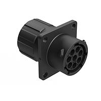 Amphenol SINE Systems RTS012N8SHEC03R Receptacles Receptacle, Square Flange, 8 Position, Female, Shell Size 12, Silicone Seal and End Cap with Individual Reduced Wire Sealing