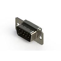 EDAC 627-009-222-541 Standard Card Edge Connectors 627 Series vertical D-Sub plug connector with 9 pin type contacts that have gold flash plating. The contacts have solder cup tails and the insulator is high temp' rated.The body is low profile metal and the flange is mounted with .120" ( 3.05mm) thro