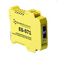 Brainboxes ES-571 Device Servers Industrial Ethernet Isolated 1xRS232/422/485 + Switch