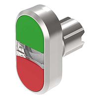 EAO 45-2J31.26T0.000 Switch Actuators Double pushbutton actuator green-red lenses level with front ring momentary front/housing metal