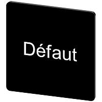 SIEMENS 3SU19000AE160GN0 Labeling Plate, Defaut INSCR. LABEL, BLACK 27 X 27MM, DEFAUT