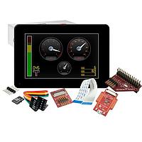 4D Systems SK-gen4-50D-CLB-SB-PI Display Development Tools Starter Kit for gen4-uLCD-50D-CLB-SB-PI with 4D Serial Pi Adaptor, 4D-UPA   , 4GB Industrial microSD Card, 150 mm FFC Cable, 5-way female-to-female ribbon cable with male-to-male adaptor