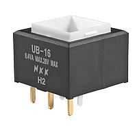 NKK Switches UB16SKG036B Pushbutton Switches LOW PROFILE PSHBTTN ILLMNTD/PC AND SLDR
