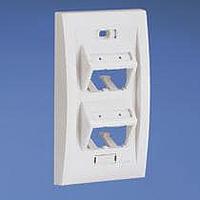 Panduit UICFPSE4EI Electrical Enclosures Faceplate, 4 Port, Executive, Sloped, Ul