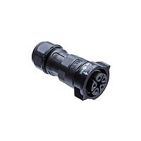 Amphenol LTW DC-03BFFB-QL8SPP Standard Circular Connector X-Lok, Large Size, Plastic, 20A, 03 pins, Female Connector, Female Contact, Straight, Push Lock, Screw-in, Field Installable, F8.0 - F10.0mm, IP68