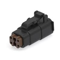DEUTSCH - TE Connectivity DTMH06-4SD 4-Way PLG, 4P, BLK, N, HI TEMP, D