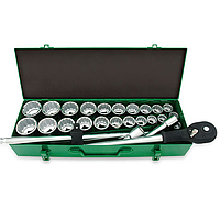 TOPTUL GCAD2608 3/4"DR. 12PT Socket Set (26 pcs Satin)