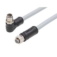 Molex 1205010223 Sensor Cables / Actuator Cables M12 Double-Ended Cordset 5 Poles  Female to Male (90) 16 AWG Gray 20.0m  Lngth