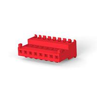 AMP Connectors - TE Connectivity 644540-8 Receptacle Assembly FEED THRU W/TAB 8P red tin 22 AWG