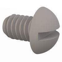 Essentra Components 010832R025 Round Slotted Round Slotted Screw, #8-32 Thread, 1/4 Lg