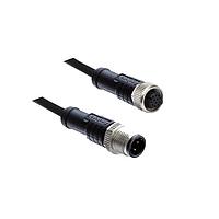 Amphenol LTW MSAP05ML-SAPFL-SB002 Sensor Cables / Actuator Cables M12 Circular Metric Connector, A Code, Plastic, 4A, 05 pins, Male Connector, Male Contact, Straight-to-Straight, Screw Thread, Overmolded Double Ended, Length 2000mm, IP68 / IP69K