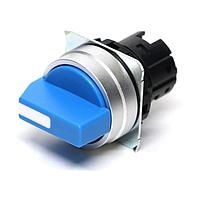 Omron Automation and Safety A22NZ-3MM-NAA Rotary Switches Blue 3 POS Brushed Metal