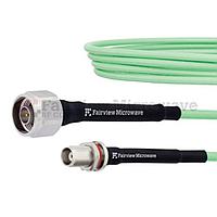 Fairview  FMCA1262 Low Loss N Male to TNC Female Bulkhead Cable LL142 Coax and RoHS with LF Solder