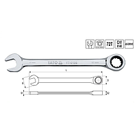 Yato YT-0203 Combination ratchet wrench 25mm