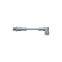 Amphenol LTW M12D04ML-12DFR-SD010 Sensor Cables / Actuator Cables M12 Circular Metric Connector, D Code, Metal, 4A, 04 pins, Male Connector, Male Contact, Straight-to-Right Angle, Screw Thread, Overmolded Double Ended, Length 10000mm, IP68 / IP69K