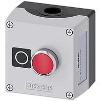 SIEMENS 3SU18510AC002AB1 Pushbutton ENC METAL, PUSHBUTTON, MOM, RED, 1NC